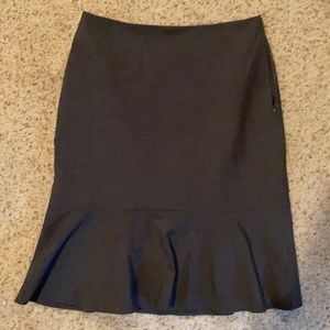 Gray flared skirt